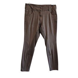 Goode Rider Silicone Horse Riding Equestrian Breech Women's Pants Brown/Tan 34R